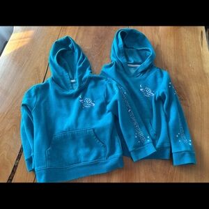 5t Cosmic Wonder Teal Kids Hoodies for twins